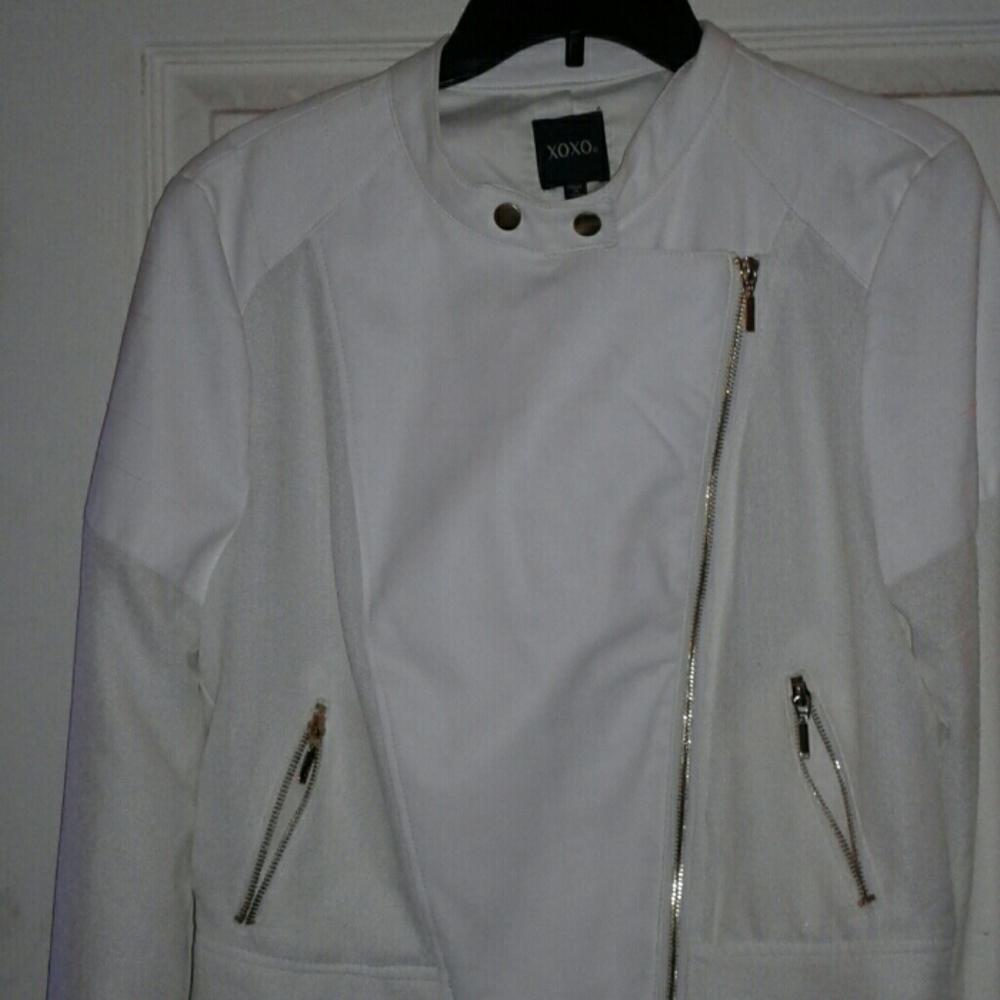Leather white jacket